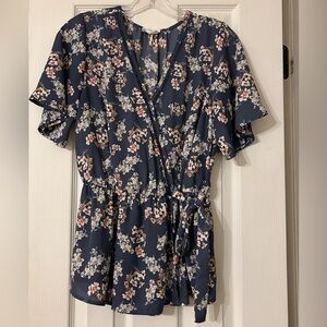 Sienna Sky Navy Floral Blouse